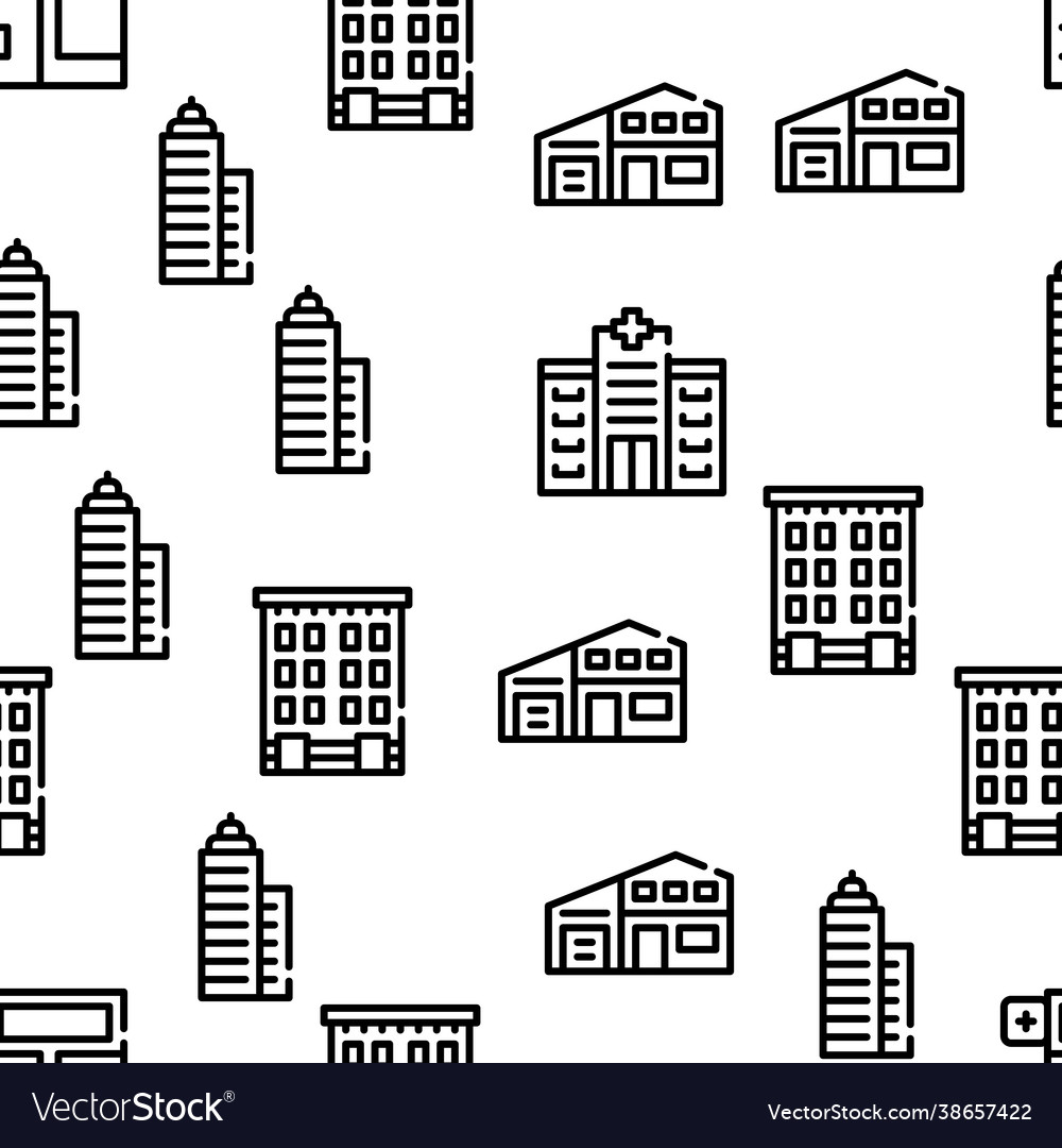 Building architecture seamless pattern