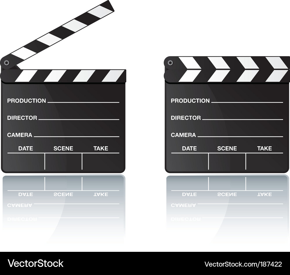 Digital movie clapper board Royalty Free Vector Image
