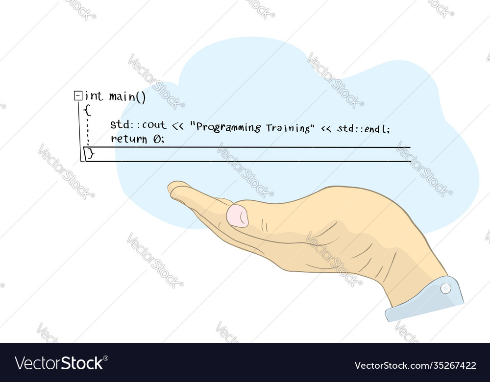Distance learning programming languages vector image Distance learning programming languages
