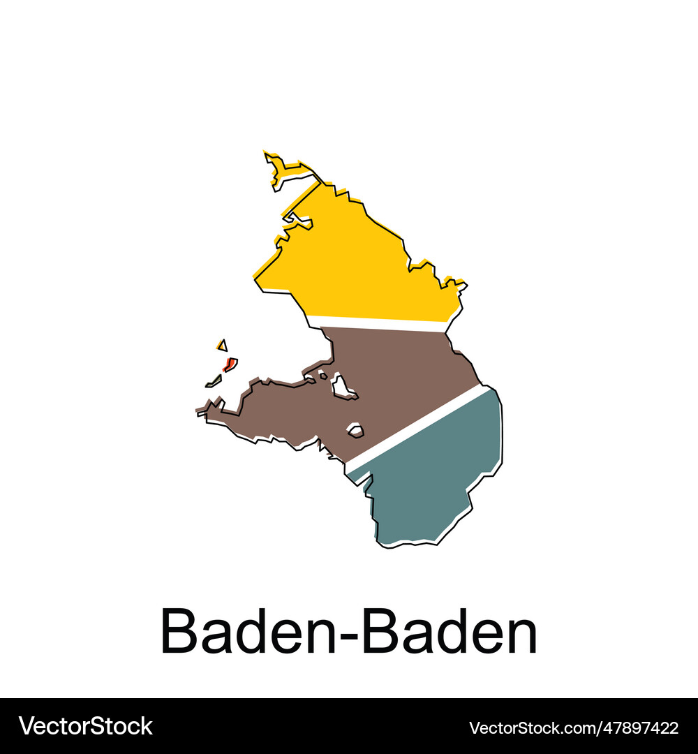 Map of baden baden design template Royalty Free Vector Image