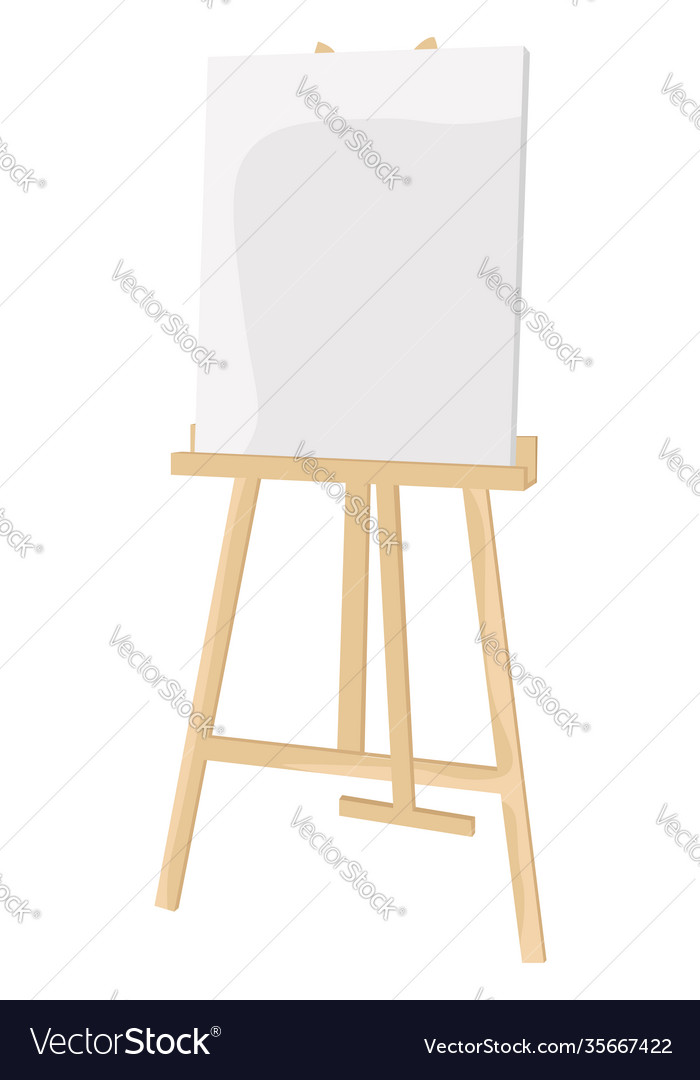 Painting stand on white background Royalty Free Vector Image