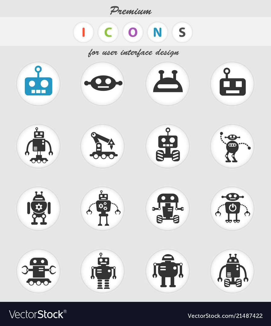 Robots icon set