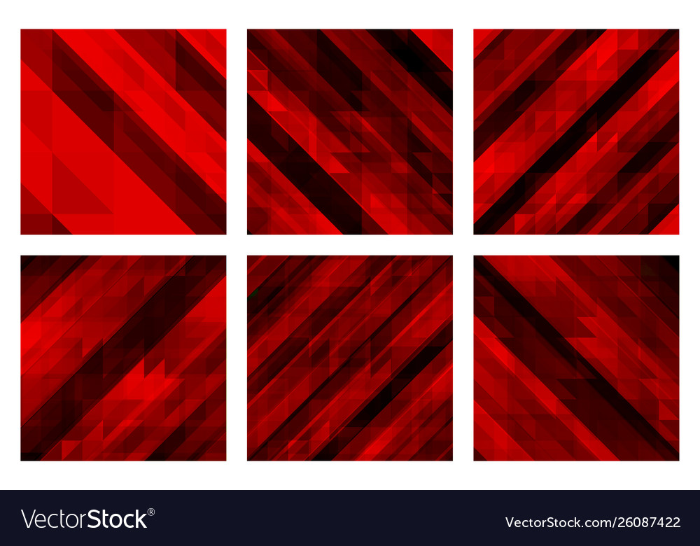 Set abstract 3d geometric colorful background Vector Image