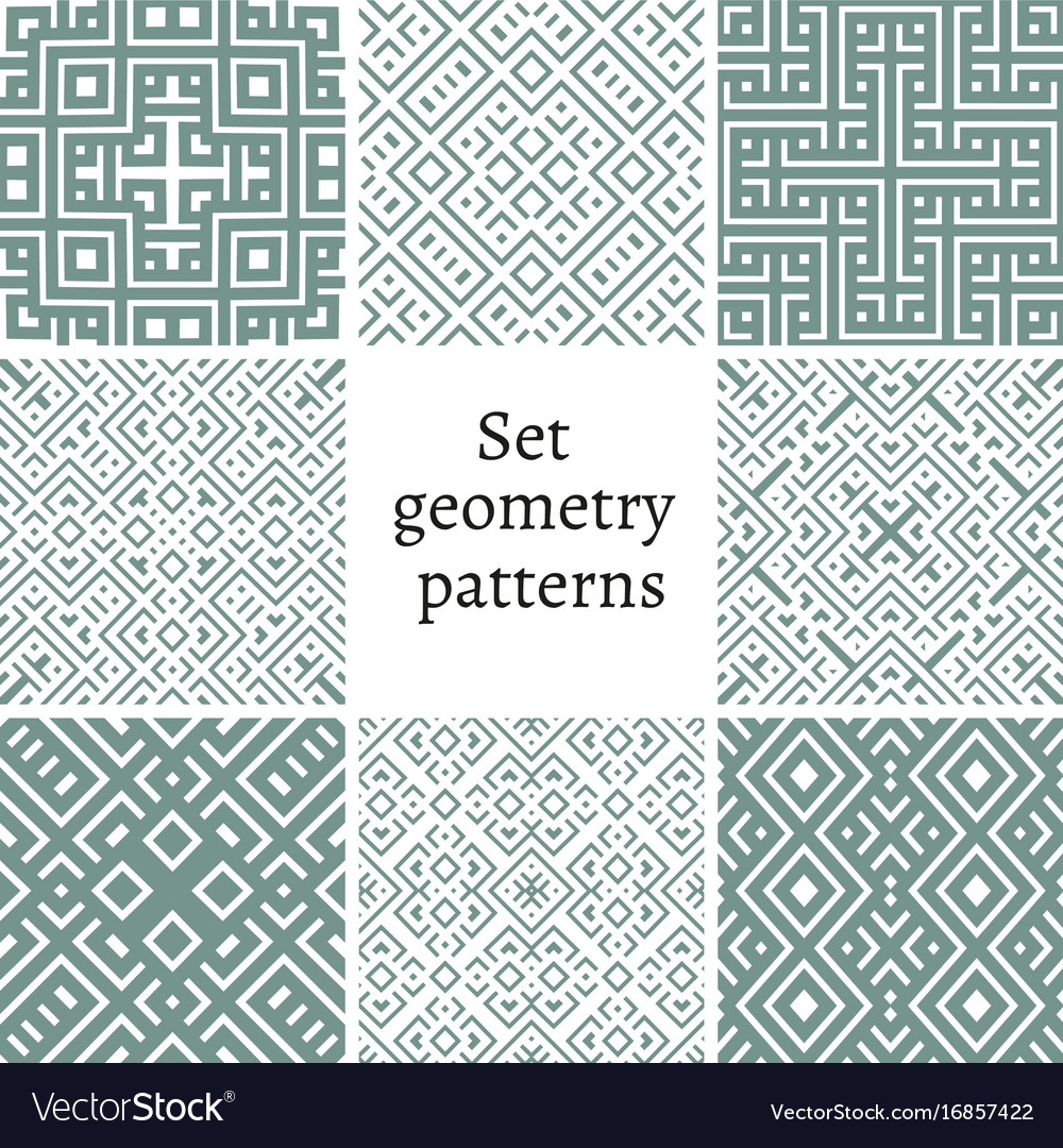 Set of ornamental patterns for backgrounds