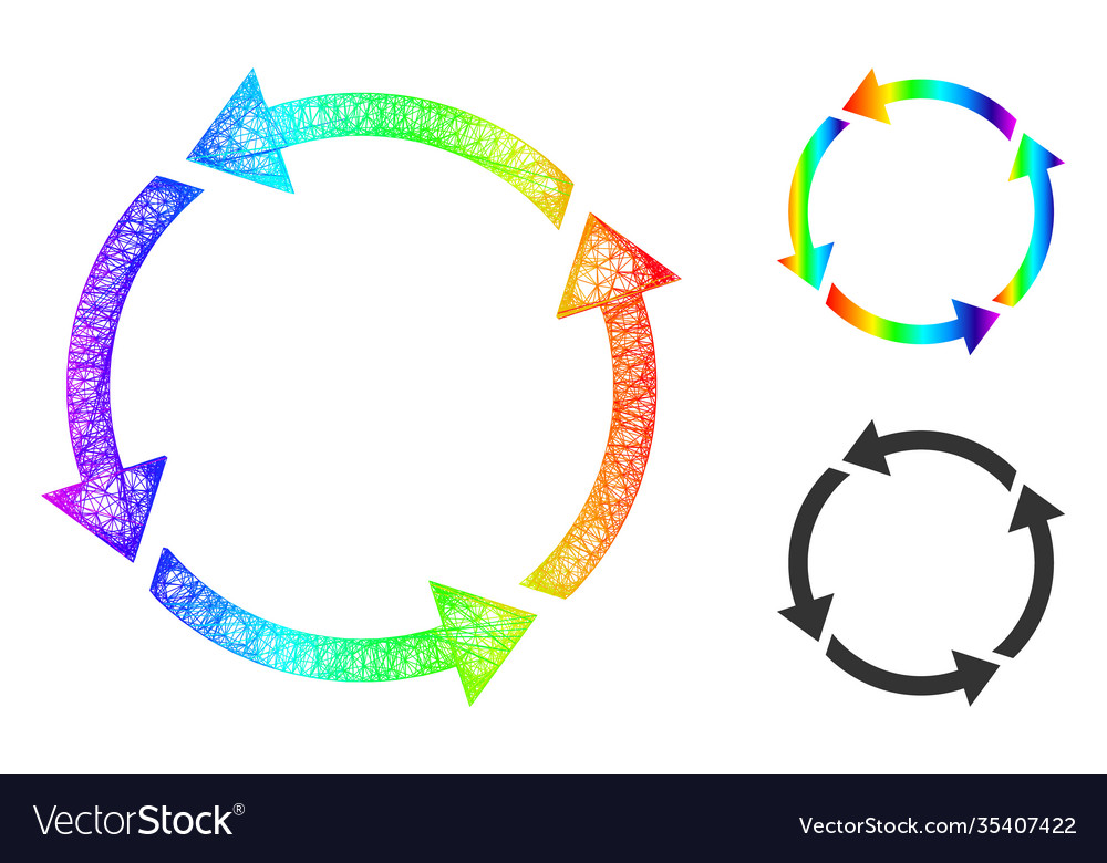 Spectrum net mesh gradient recycle icon