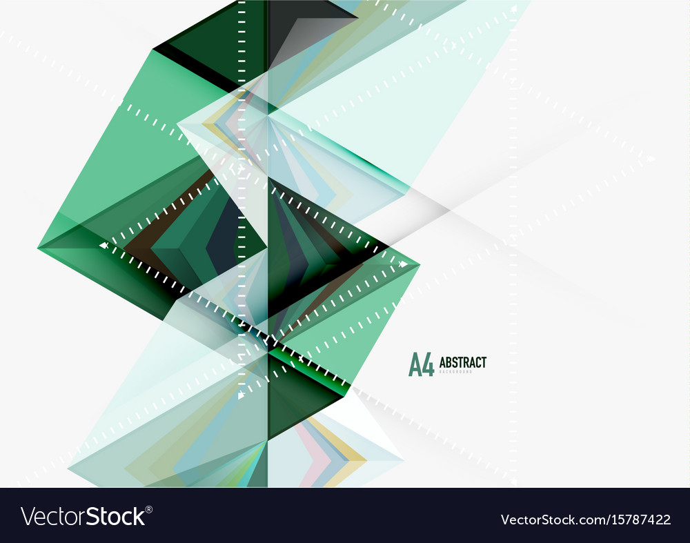 Triangular low poly a4 size geometric