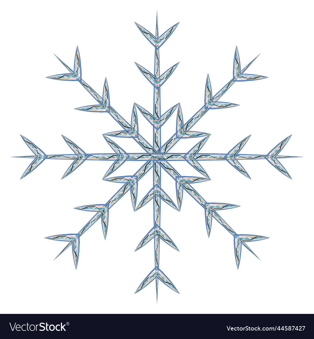 Abstraktes Bild Schneeflocke von verschiedenen gemusterten vector image Abstraktes Bild Schneeflocke von verschiedenen gemusterten