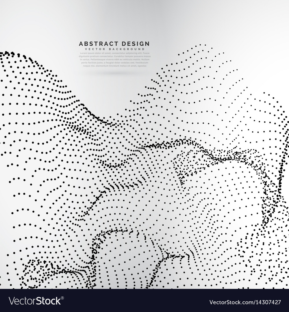 Array in dynamic particles wavy mesh style