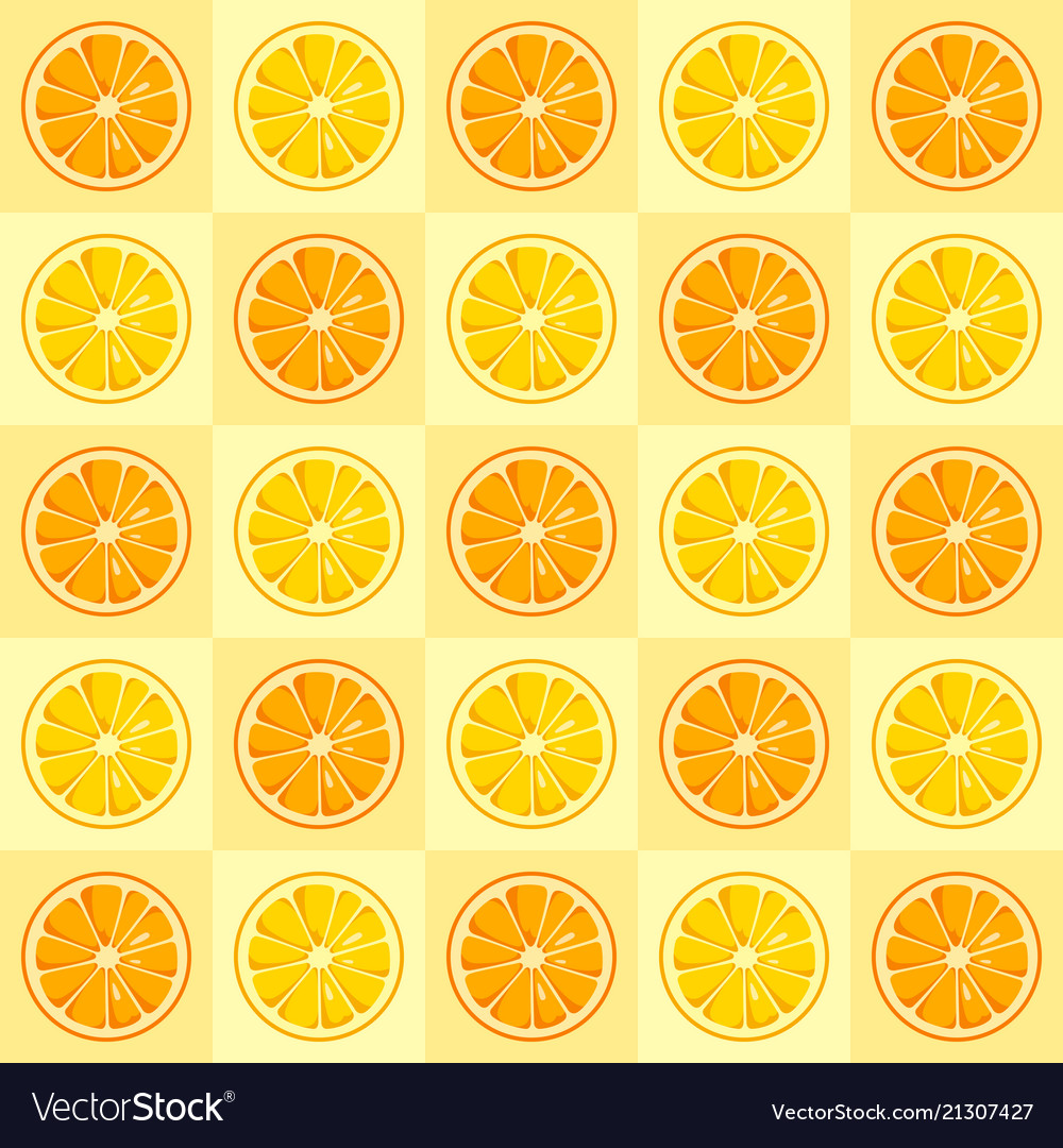 Citrus Slice Pattern - Orange & Lemon