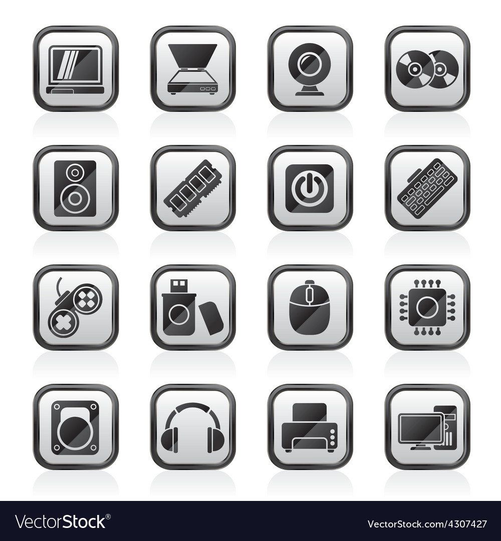 Computer parts and devices icons