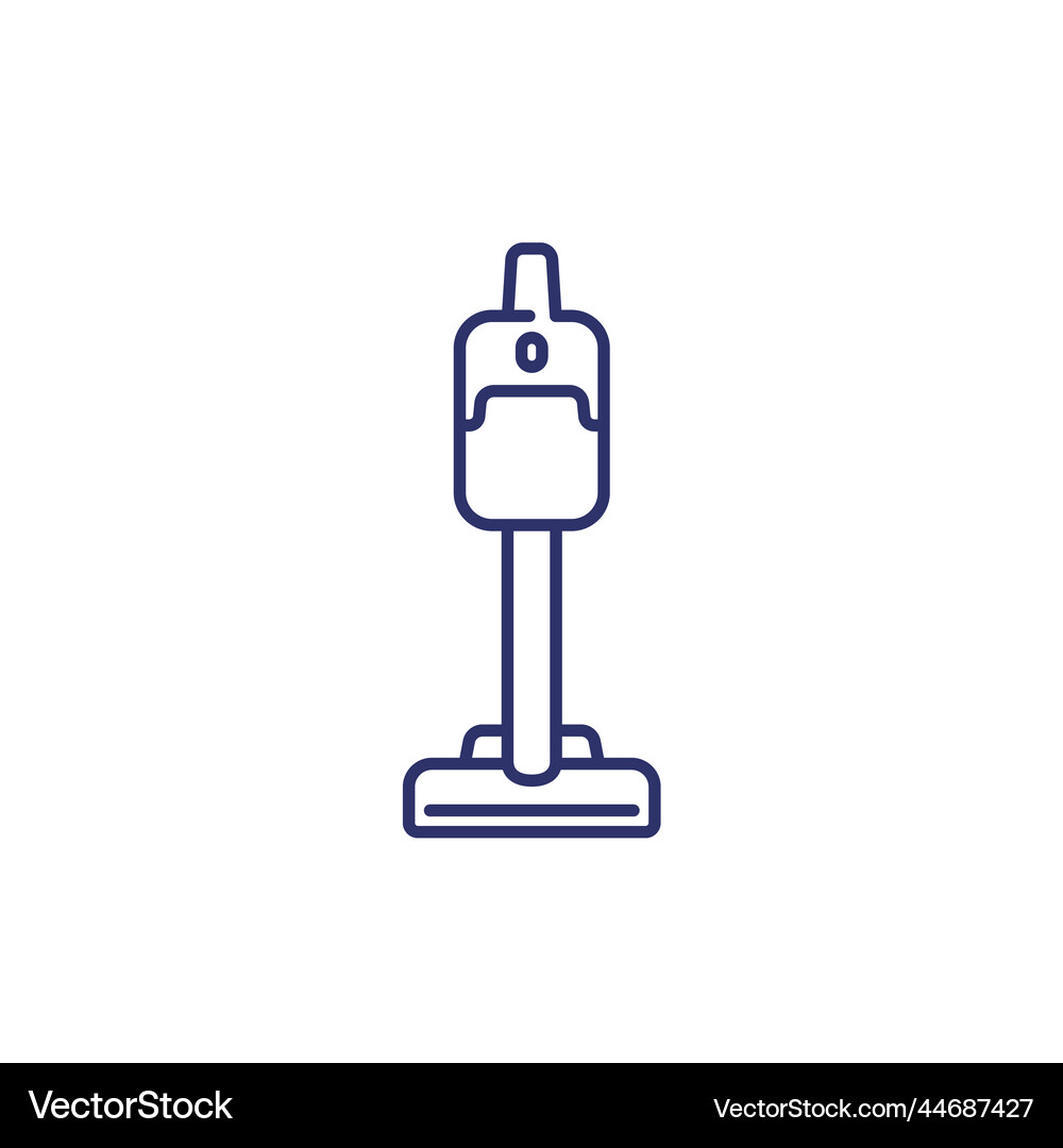 Cordless vacuum cleaner line icon on white Vector Image