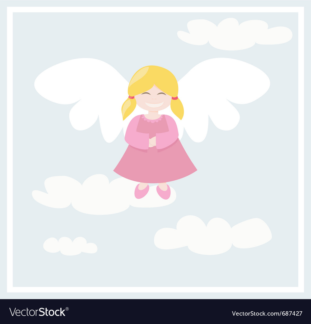 Happy angel Royalty Free Vector Image - VectorStock