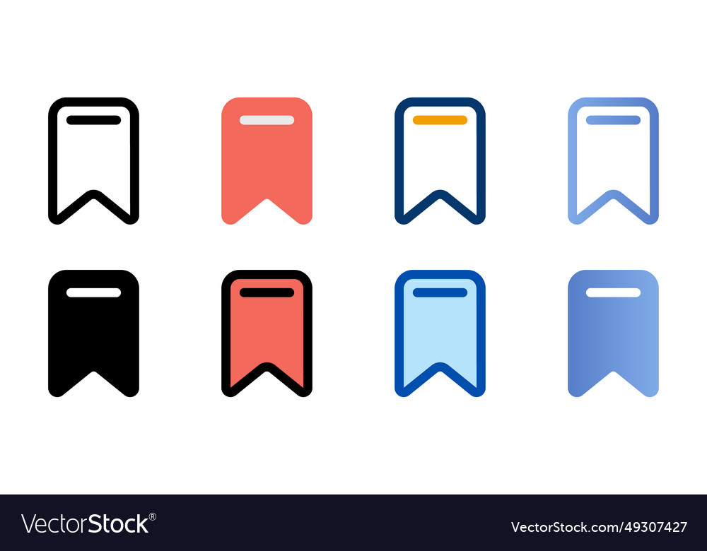 Label icons in different style vector image Label icons in different style
