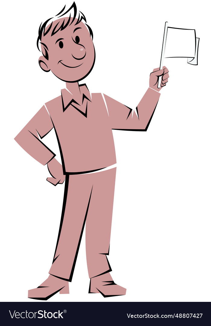 Man with flag
