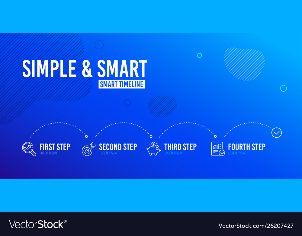 Saving money analytics and target icons set vector image Saving money analytics and target icons set