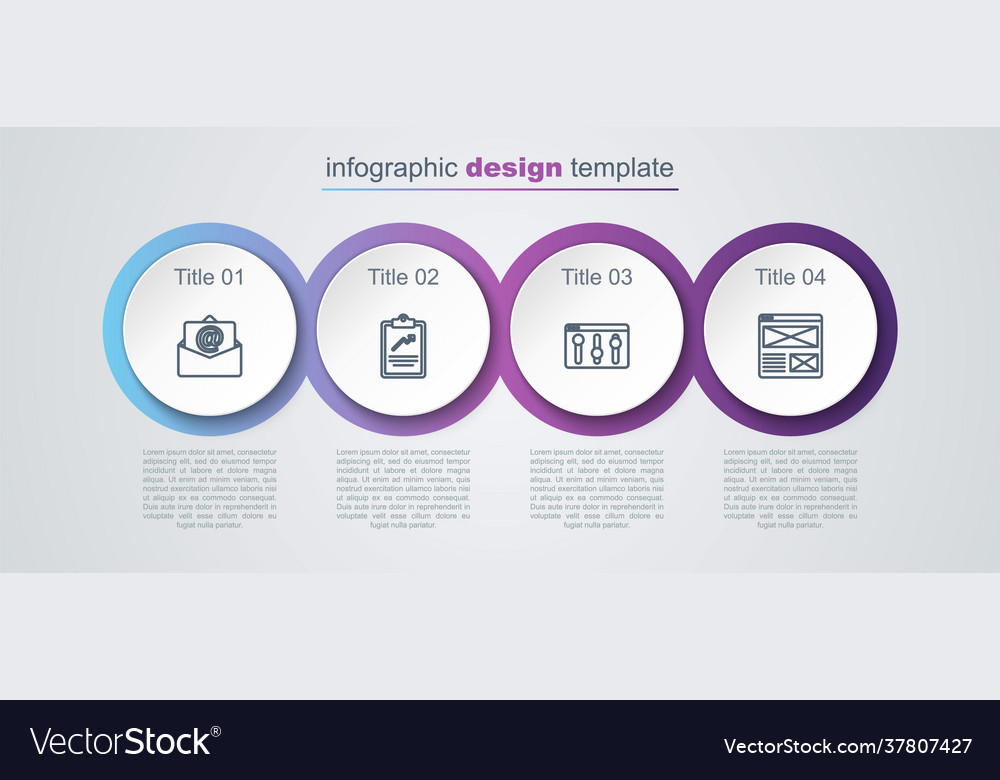 Set line mail and e-mail clipboard with graph vector image Set line mail and e-mail clipboard with graph