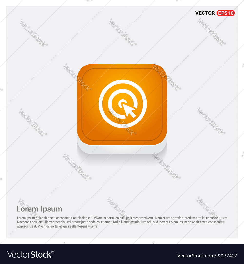 Target icon orange abstract web button