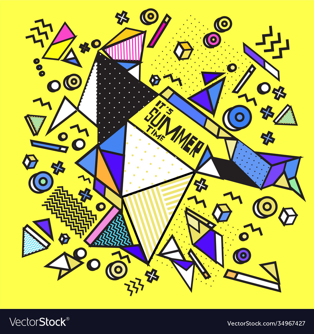 Triangle geometric forms for summer design event