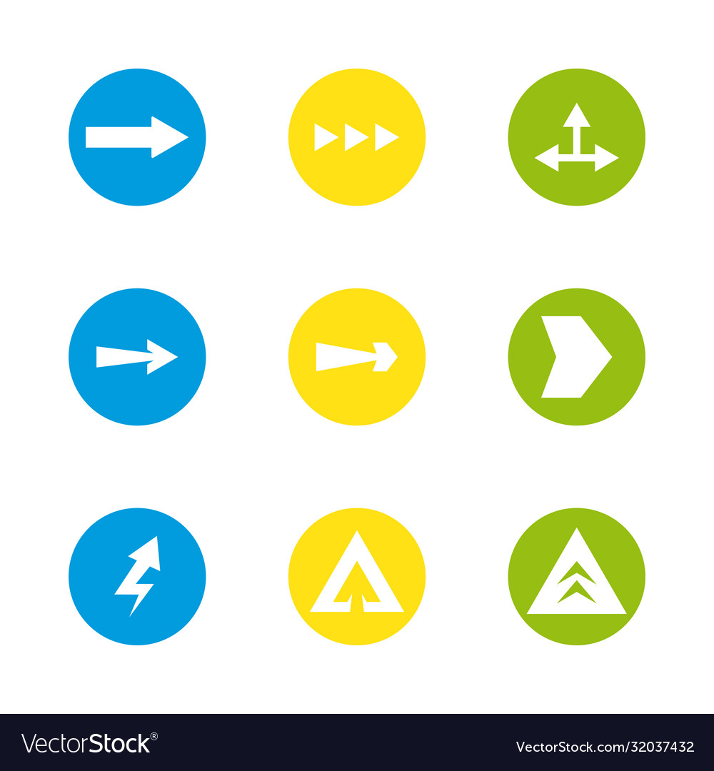 Arrows with different directions block style icon vector image Arrows with different directions block style icon