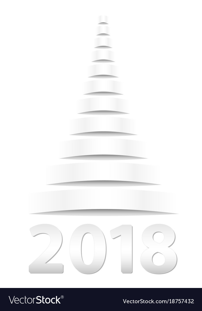 Christmas tree paper white color