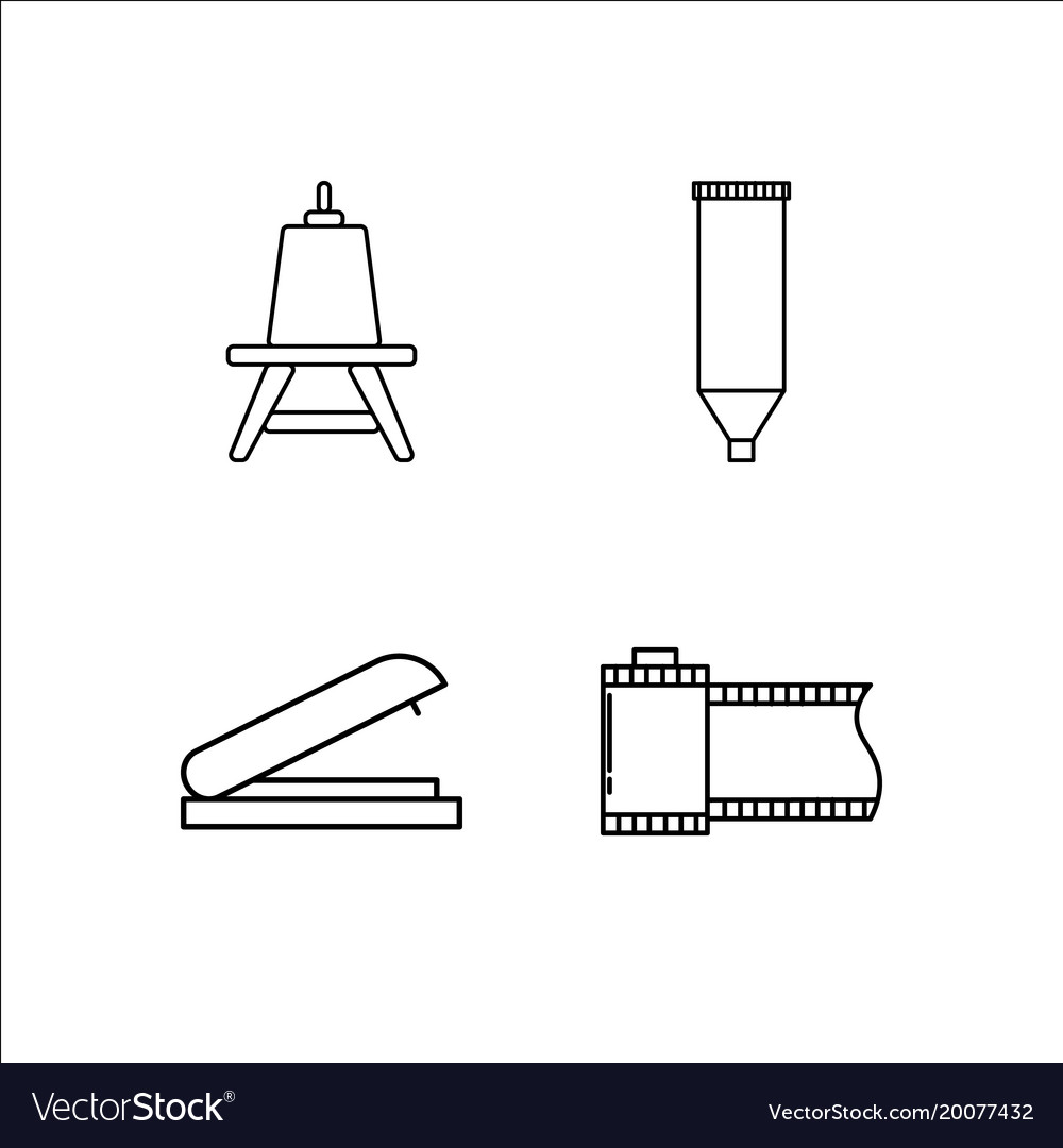 Design and studio simple linear icon setsimple