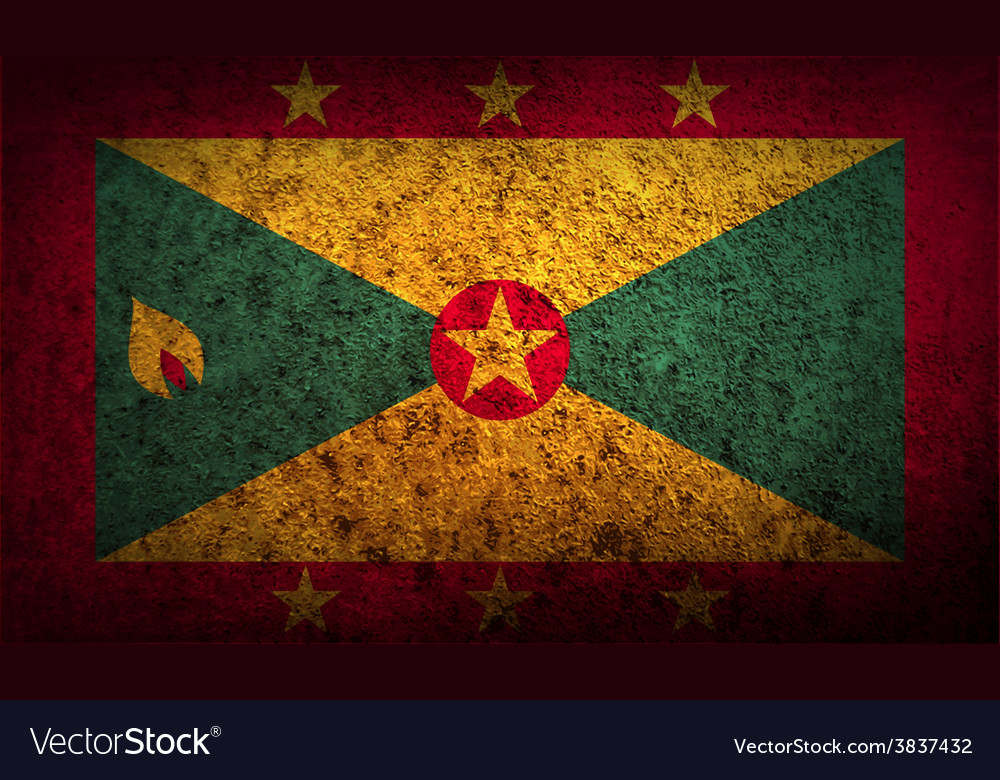 Flagge von grenada mit alter Textur