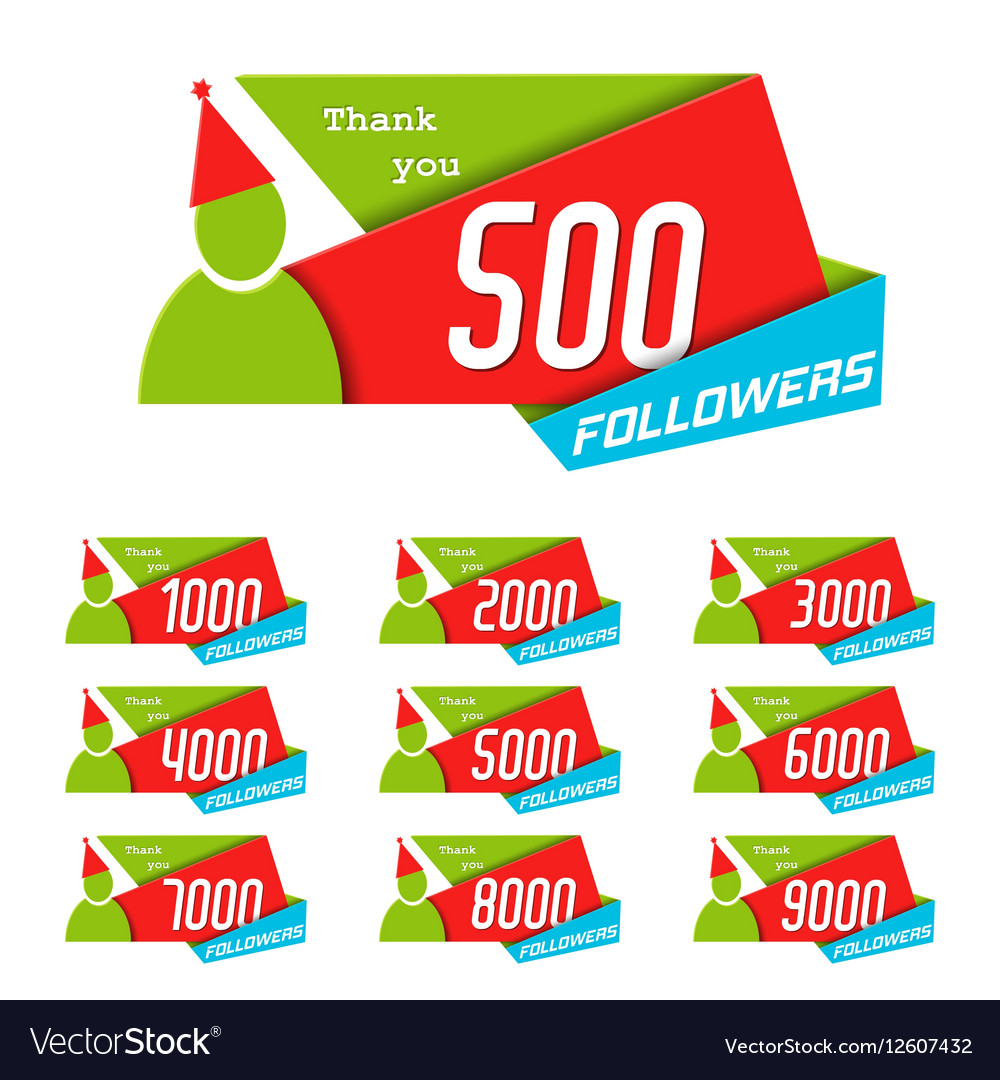 Followers poster design Royalty Free Vector Image