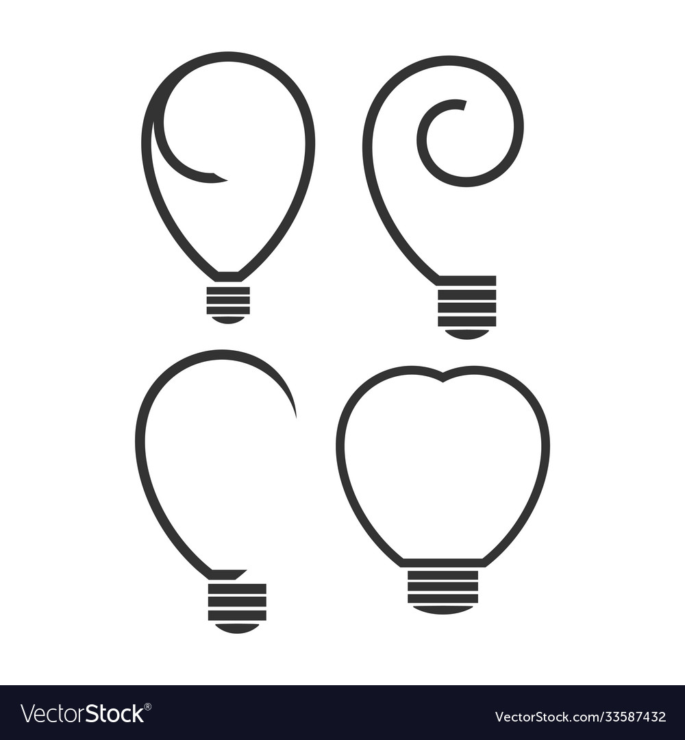 Light icon set template design Vector Image Light icon set template design