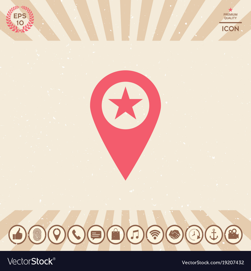 Map pointer with star