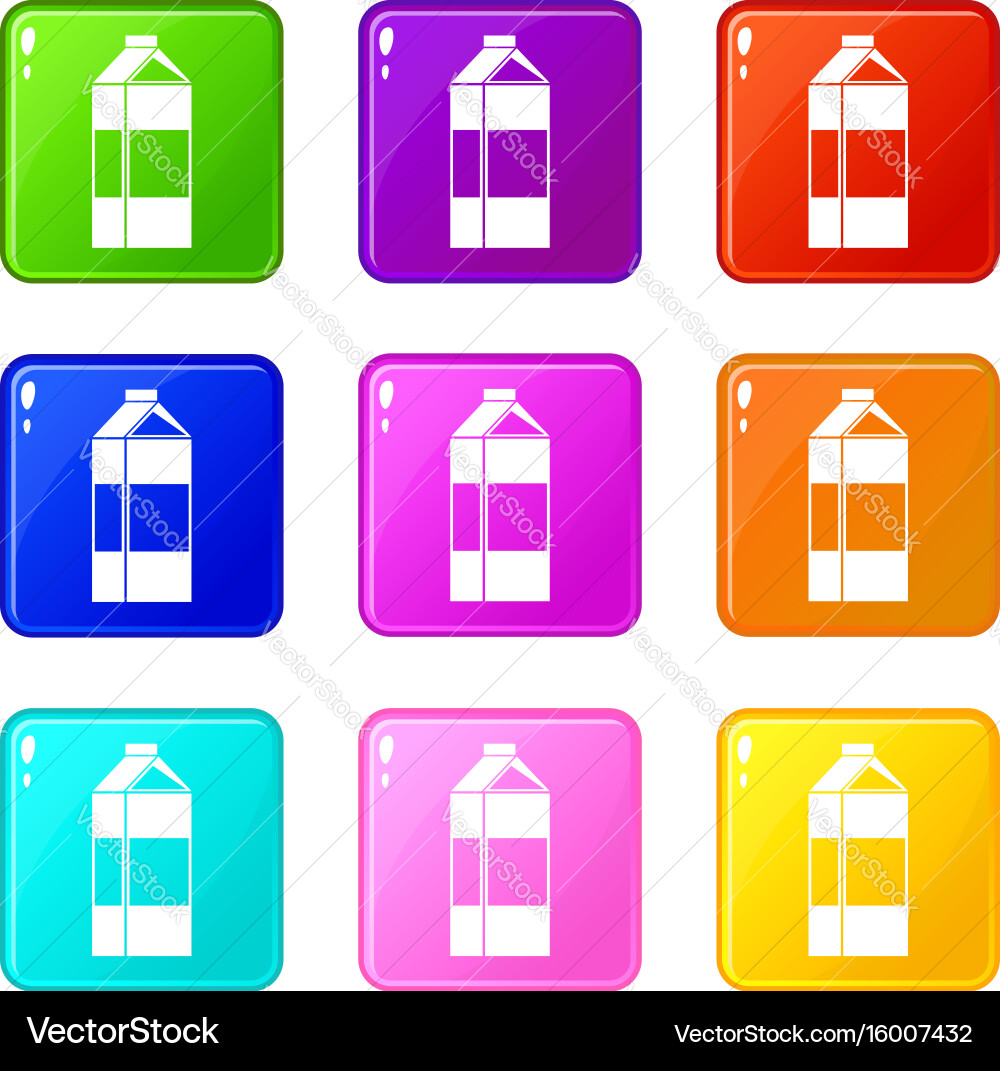 Milk set 9 Royalty Free Vector Image - VectorStock