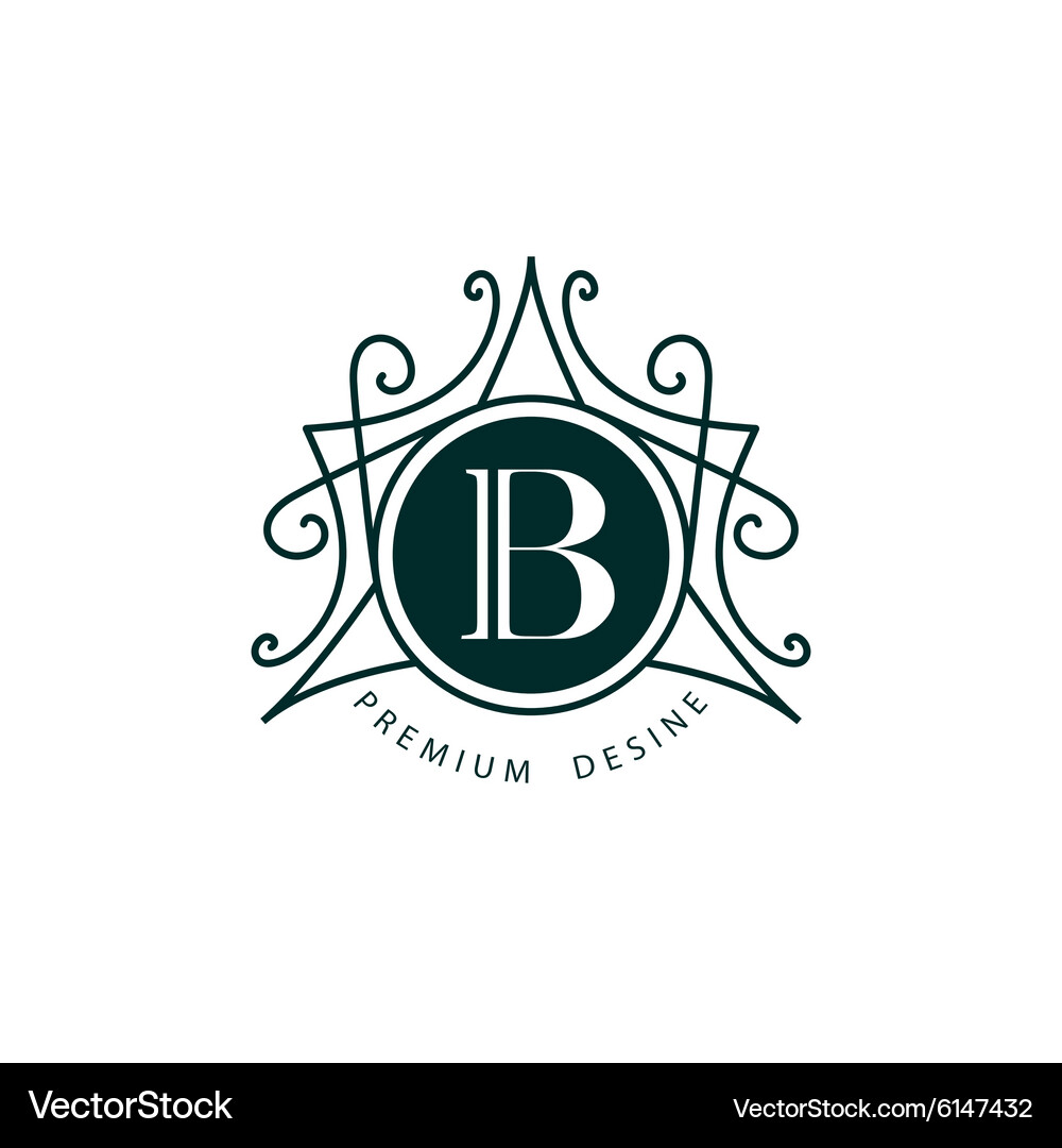 Monogram design elements graceful template Vector Image