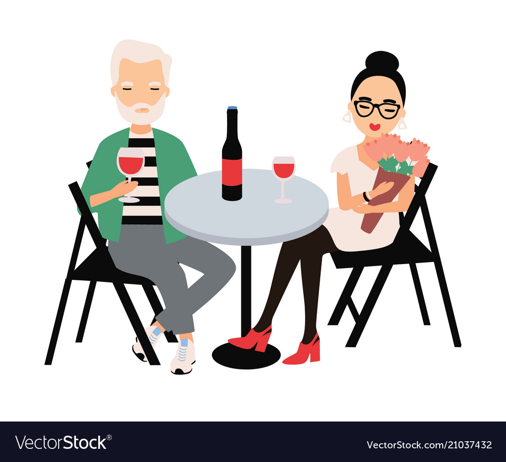 Pair of man and woman dressed in elegant clothing Vector Image