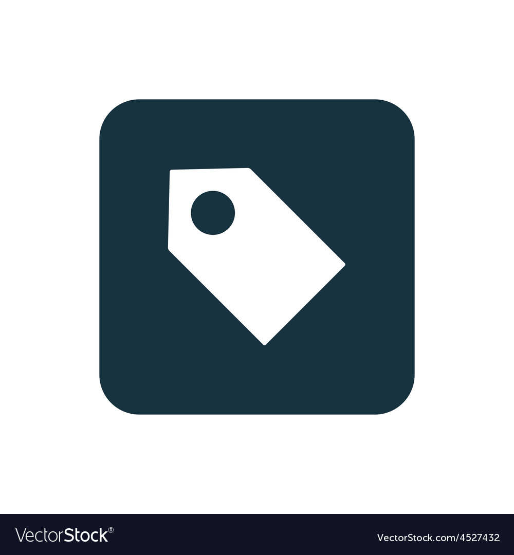 Tag icon rounded squares button