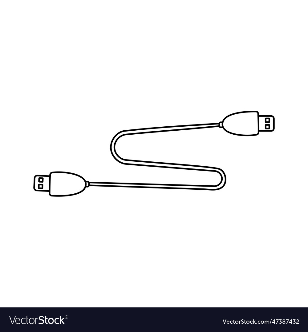 Usb wire computer line element icon logo