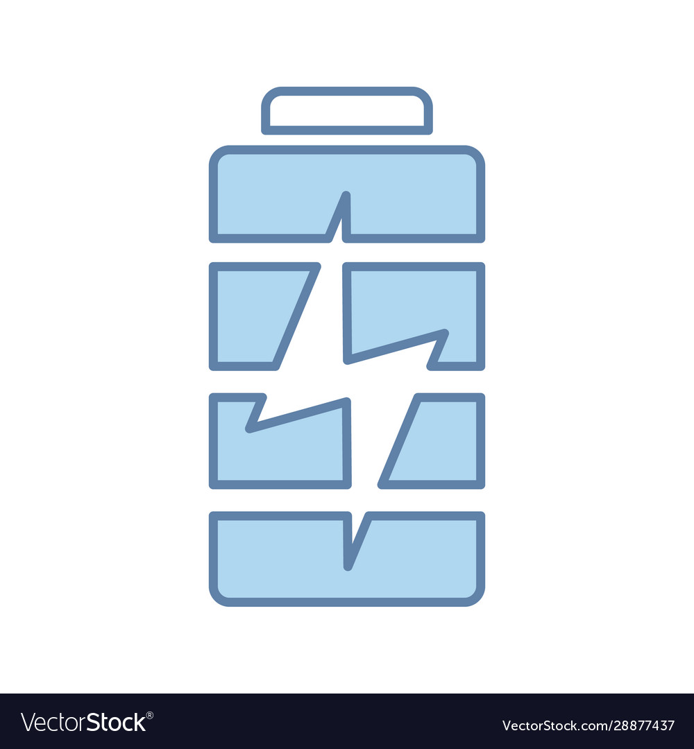 Battery charging color icon