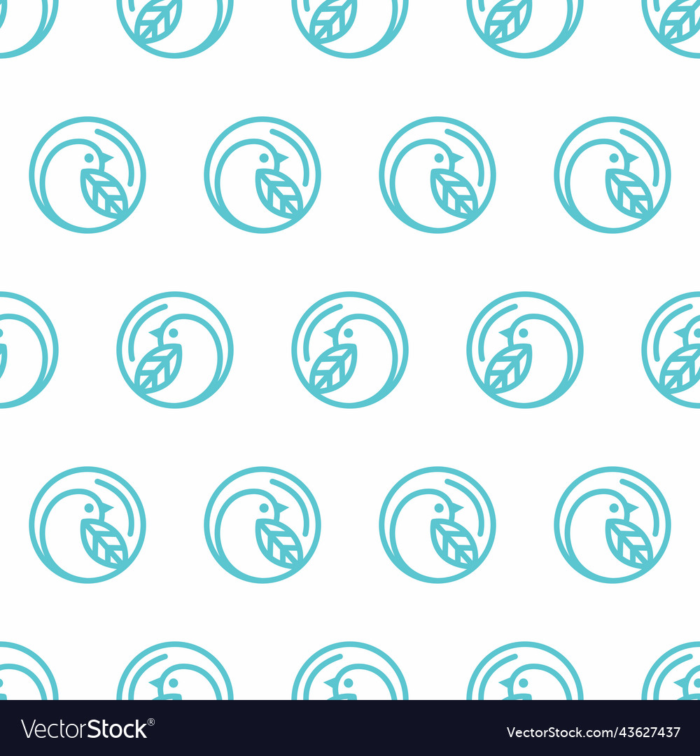 Bird seamless pattern background simple Vector Image Bird seamless pattern background simple