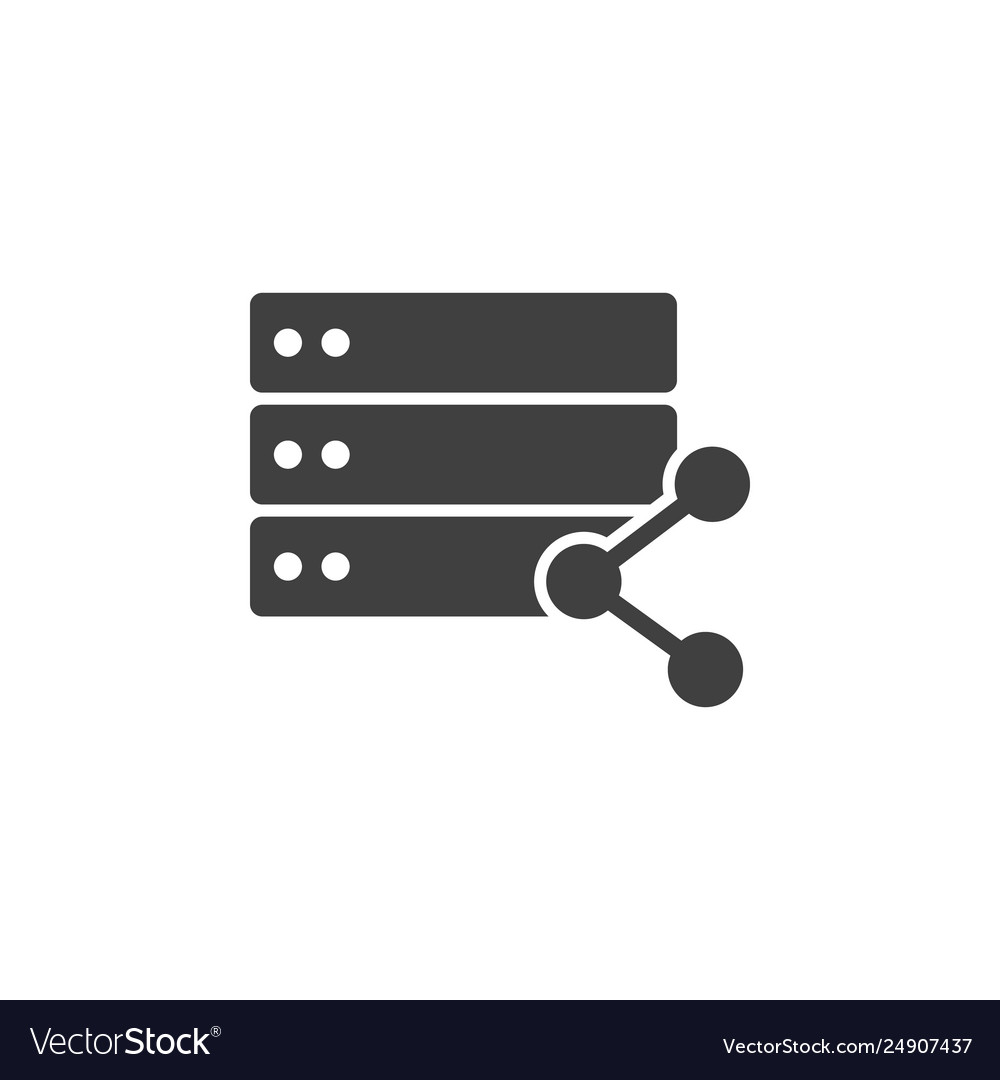 Datenbankserver teilen Symbolelement vector image Datenbankserver teilen Symbolelement