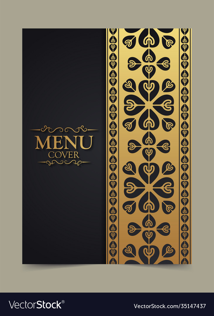 Elegant menu cover design Royalty Free Vector Image