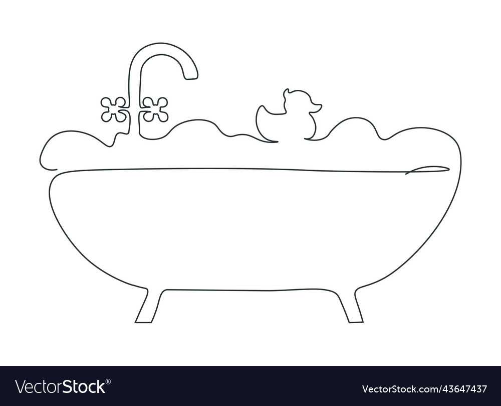 Foam bath in single continuous line