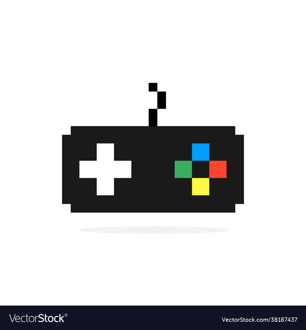 Gamepad pixel image for game assets