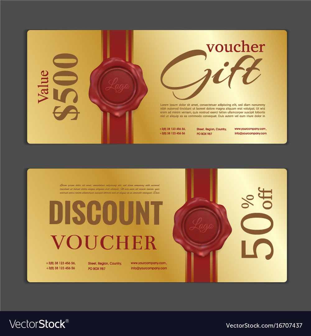 Gift voucher template can be use for shopping Vector Image