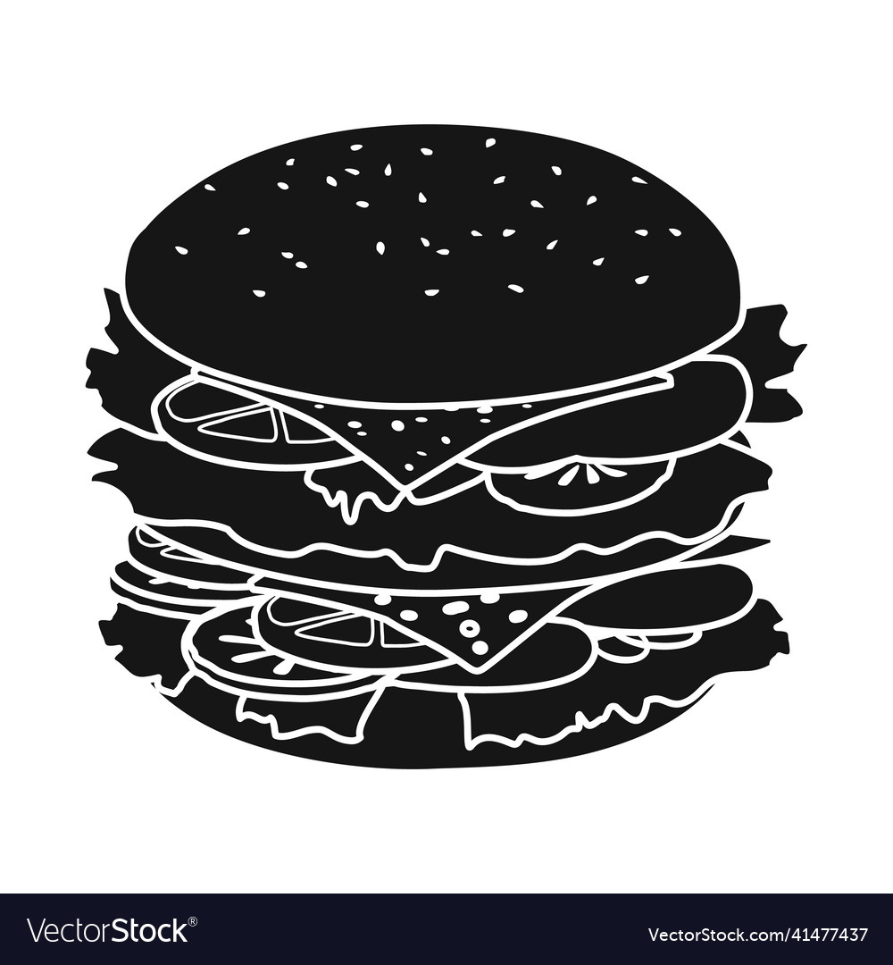 Isolated object of bun and burger icon web