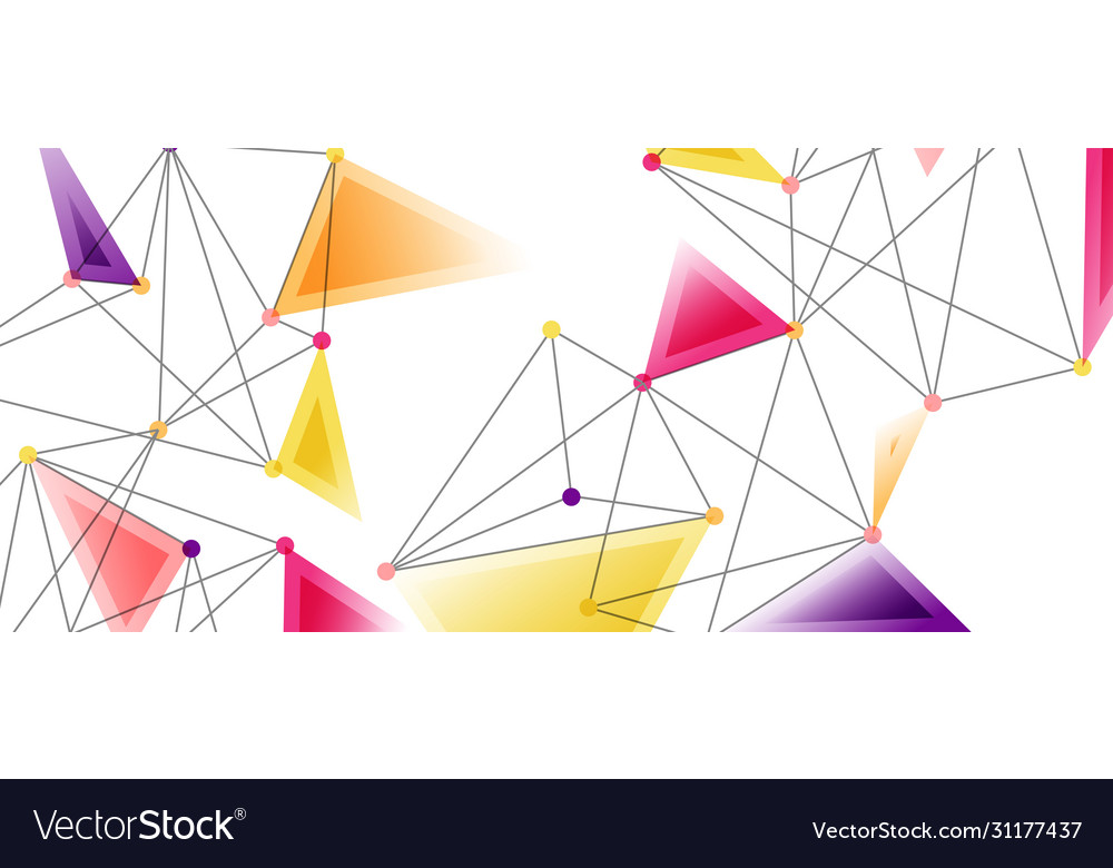 Line points connections triangular technology