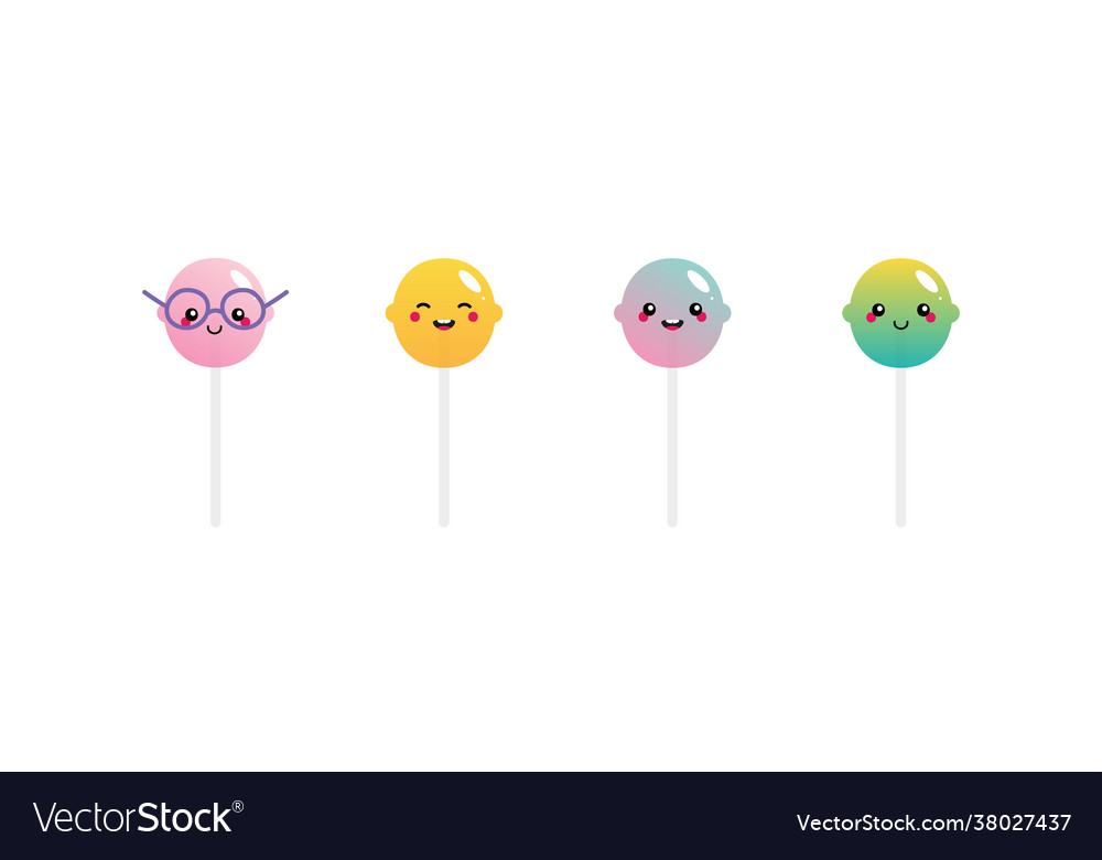 Lollipops Zucker Süßigkeiten auf Stick Zeichen