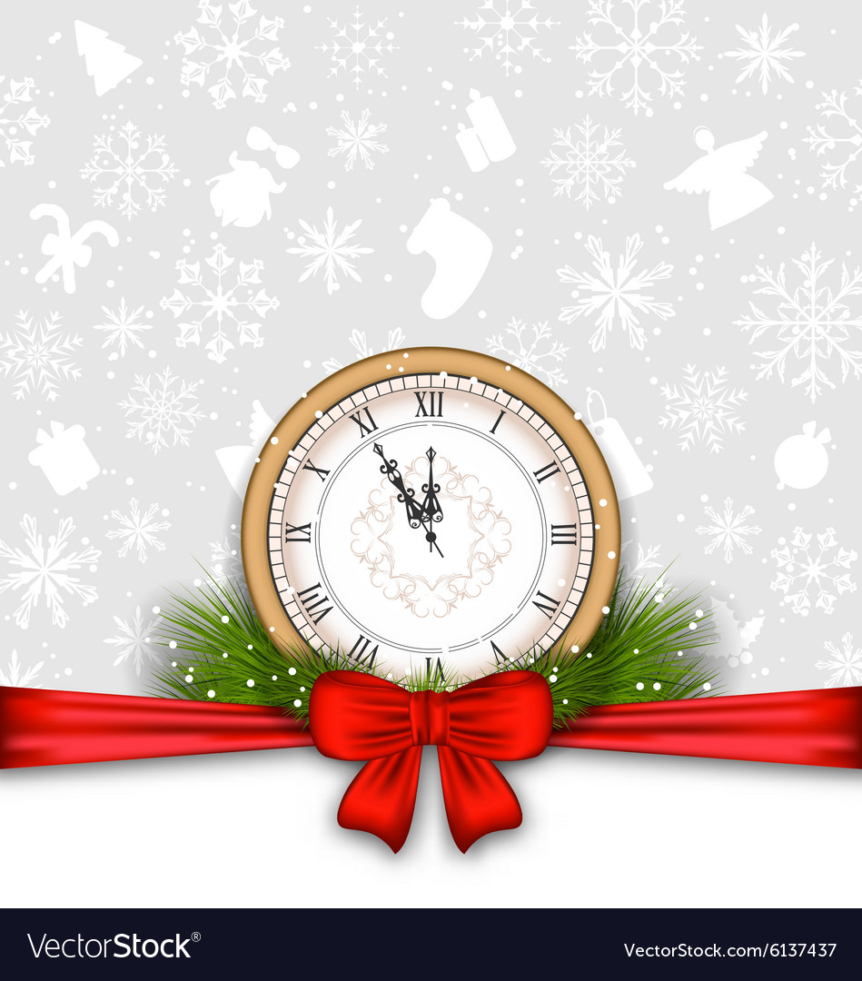 New year background with clock