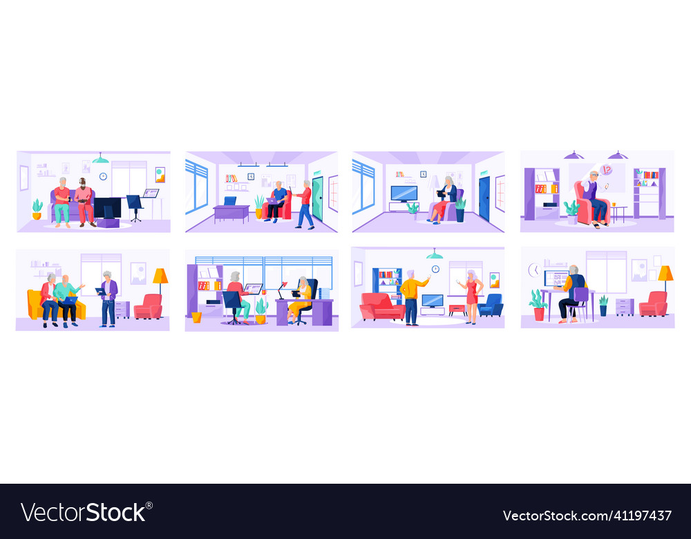 Old people try to use phone game console Vector Image Old people try to use phone game console
