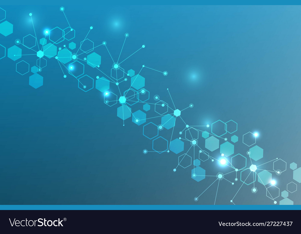 Science network pattern connecting lines and dots vector image Science network pattern connecting lines and dots