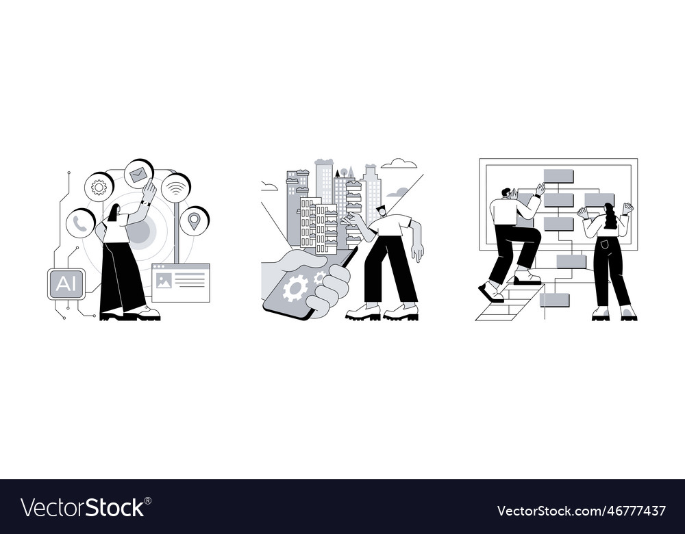 Software development abstract concept Vector Image Software development abstract concept