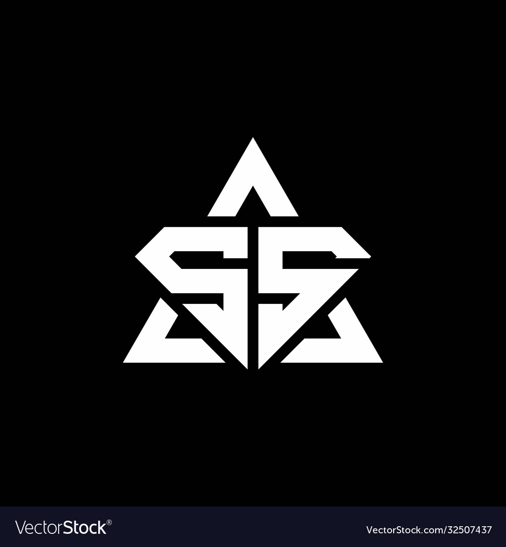 Ss monogram logo with diamond shape and triangle Vector Image