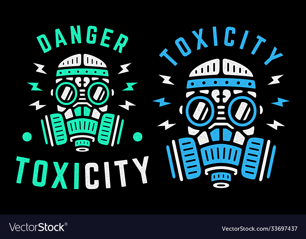 Toxicity danger colorful respirator